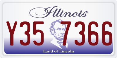 IL license plate Y357366
