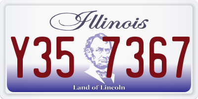 IL license plate Y357367