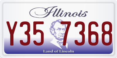IL license plate Y357368
