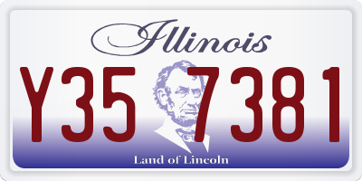 IL license plate Y357381