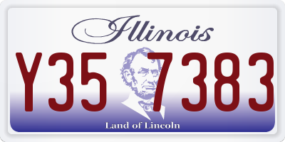 IL license plate Y357383
