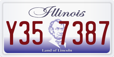 IL license plate Y357387