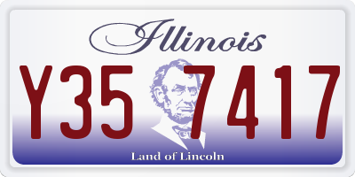 IL license plate Y357417