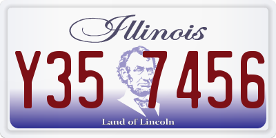 IL license plate Y357456