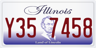 IL license plate Y357458
