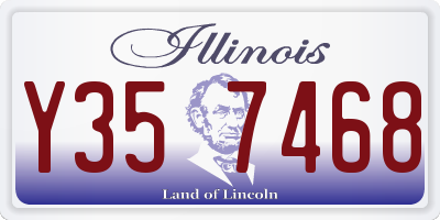 IL license plate Y357468