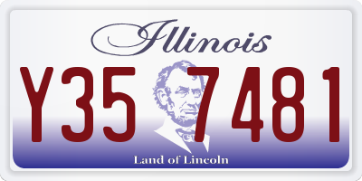 IL license plate Y357481