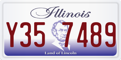 IL license plate Y357489