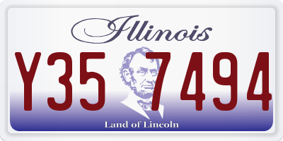 IL license plate Y357494