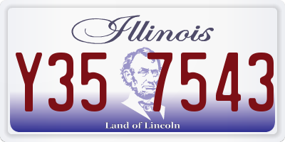 IL license plate Y357543