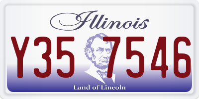 IL license plate Y357546