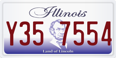 IL license plate Y357554