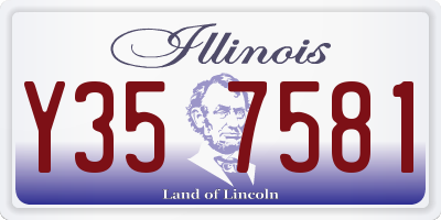 IL license plate Y357581