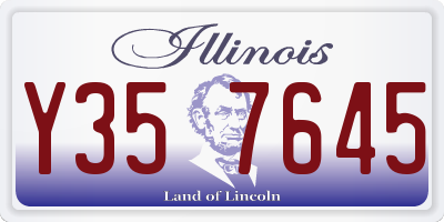 IL license plate Y357645