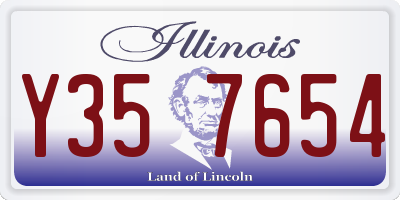 IL license plate Y357654