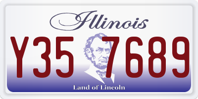 IL license plate Y357689