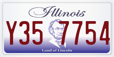 IL license plate Y357754
