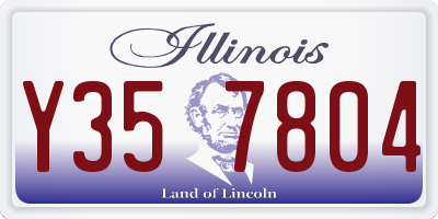 IL license plate Y357804