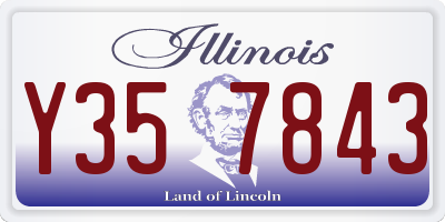 IL license plate Y357843