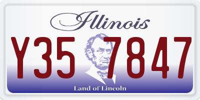 IL license plate Y357847