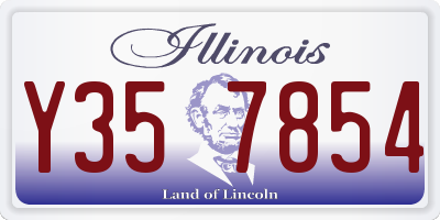 IL license plate Y357854