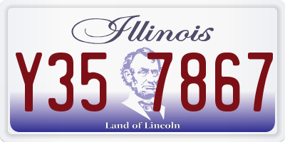 IL license plate Y357867