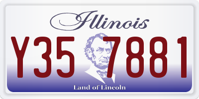 IL license plate Y357881