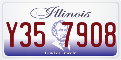 IL license plate Y357908
