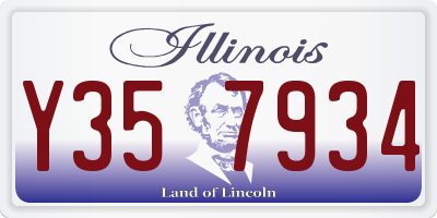 IL license plate Y357934