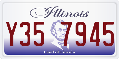IL license plate Y357945