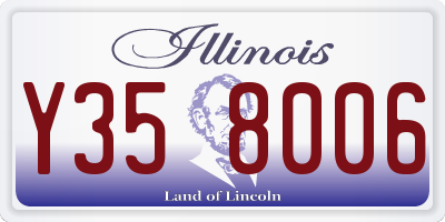 IL license plate Y358006