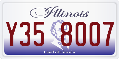 IL license plate Y358007