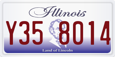 IL license plate Y358014