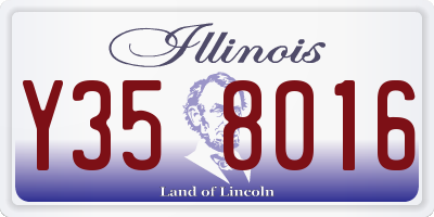 IL license plate Y358016