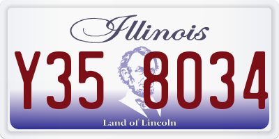 IL license plate Y358034