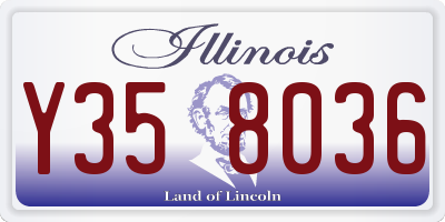 IL license plate Y358036
