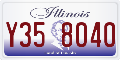 IL license plate Y358040
