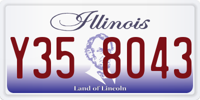 IL license plate Y358043