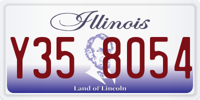 IL license plate Y358054