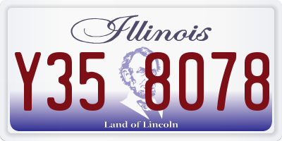 IL license plate Y358078