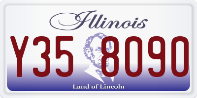IL license plate Y358090