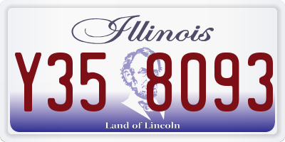 IL license plate Y358093
