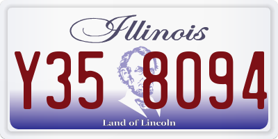 IL license plate Y358094