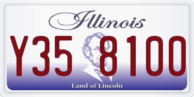 IL license plate Y358100