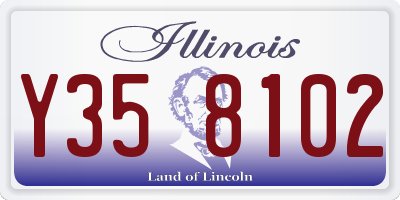 IL license plate Y358102