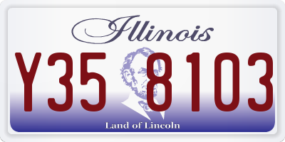 IL license plate Y358103