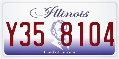 IL license plate Y358104