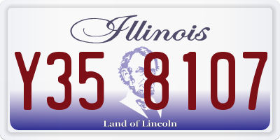 IL license plate Y358107