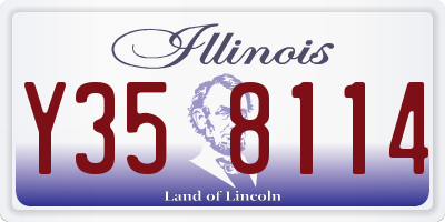 IL license plate Y358114