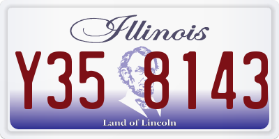 IL license plate Y358143